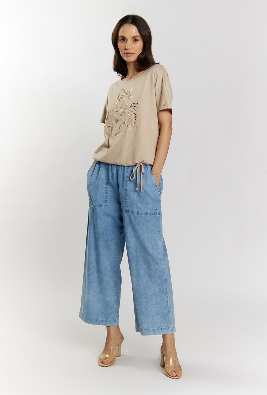 T-shirt z dżetowym wzorem