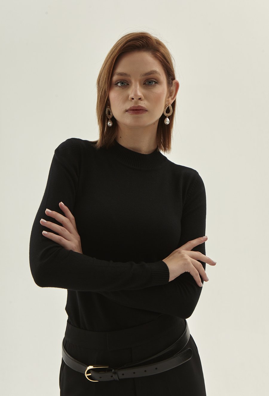 Gładki sweter z wiskozy