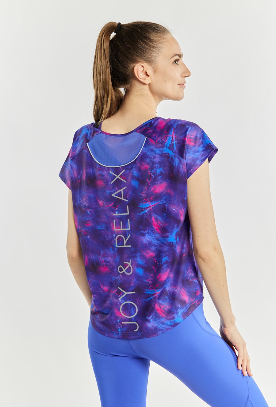 Wzorzysty T-shirt damski