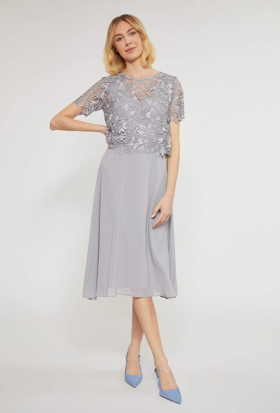 Sukienka damska z koronkowym bolerkiem