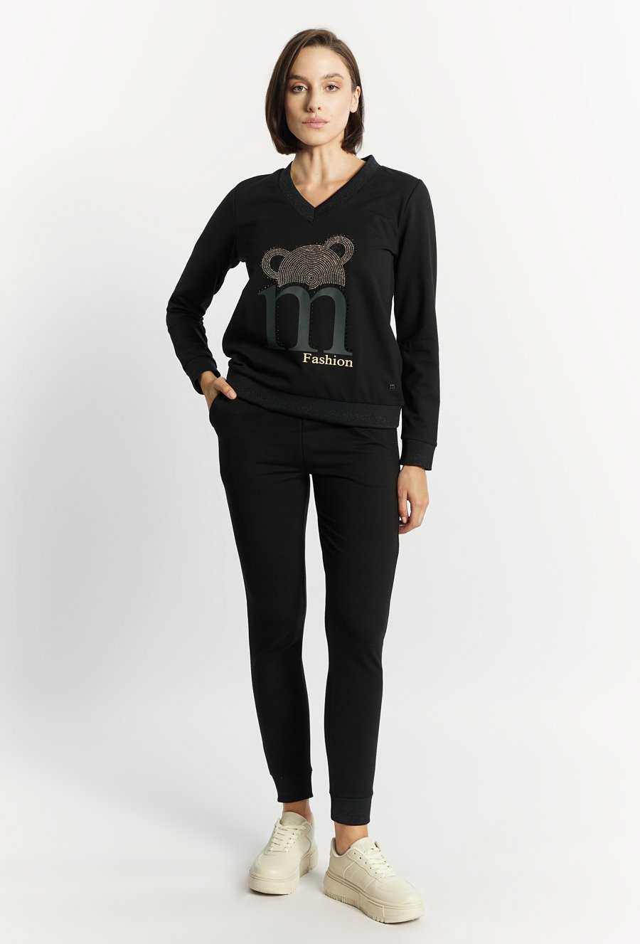 Bluza damska z dżetowym wzorem