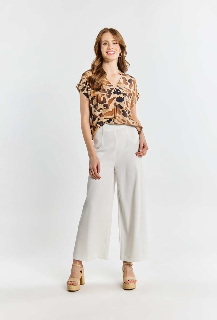 Wiskozowa bluzka w serek