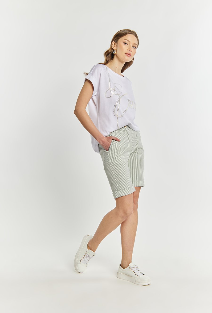 Spodenki damskie w paski