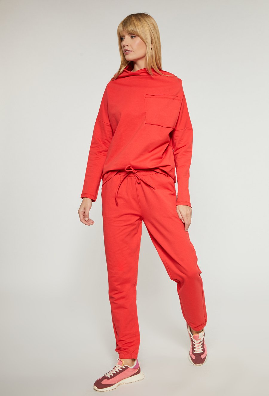 Bluza damska z imitacją kieszeni