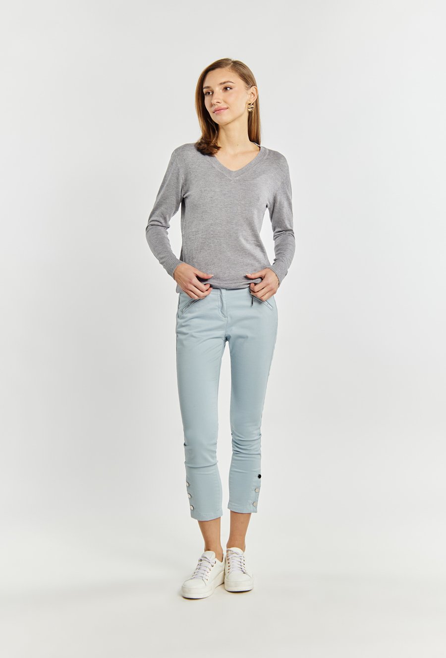 Dopasowany sweter damski