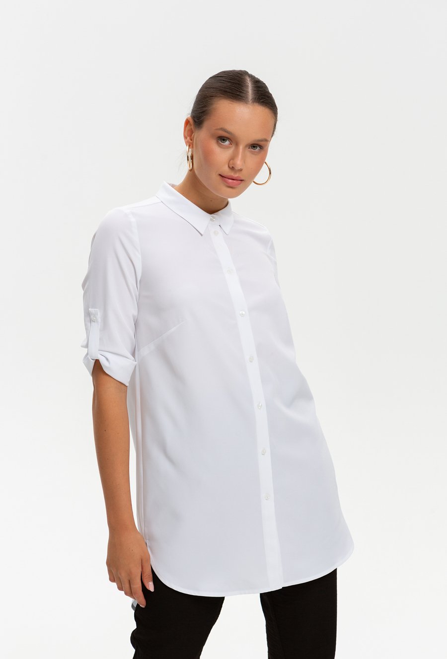 Asymetryczna koszula damska