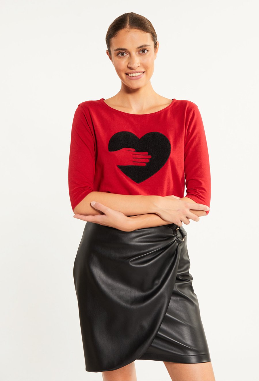 T-shirt z ciekawym panelem