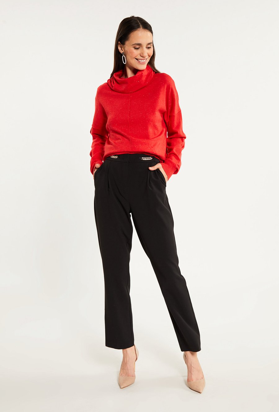 Casualowy sweter z długim rękawem