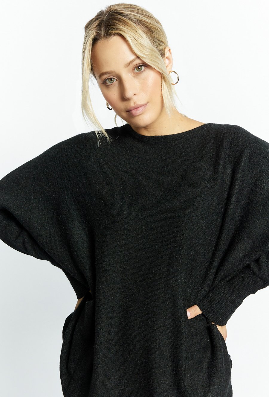 Asymetryczny sweter damski