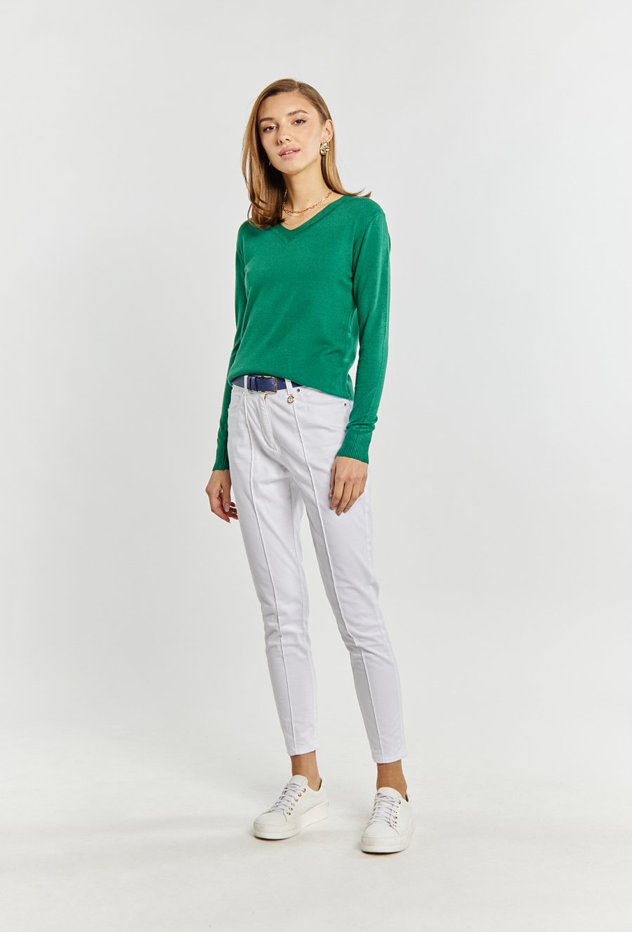 Dopasowany sweter damski