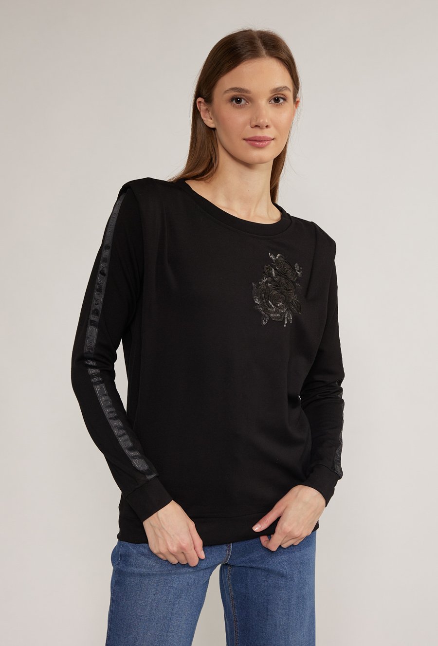 Wiskozowa bluza z nadrukiem