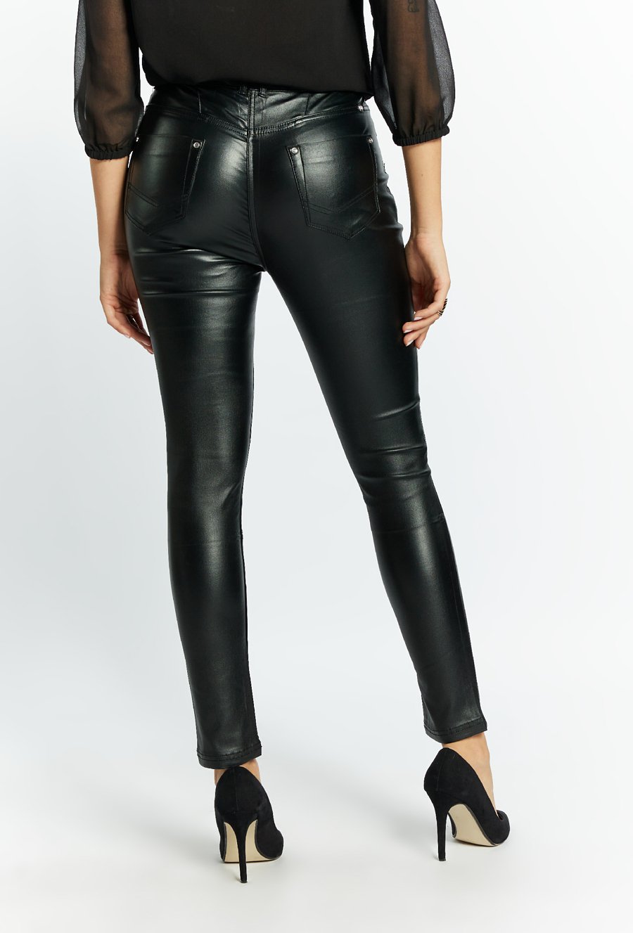 Woskowane spodnie damskie