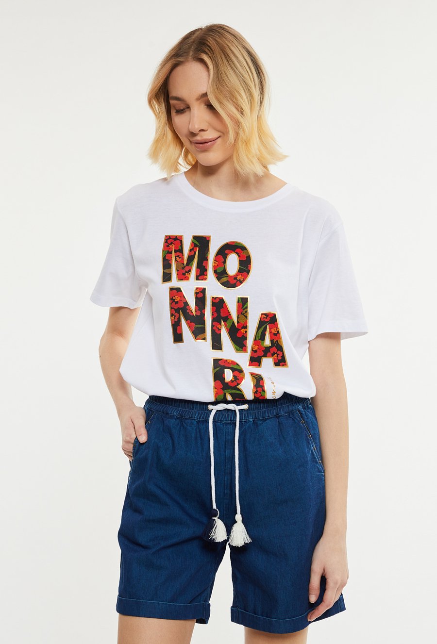 T-shirt z napisem Monnari w zwierzęcy wz&oacute;r