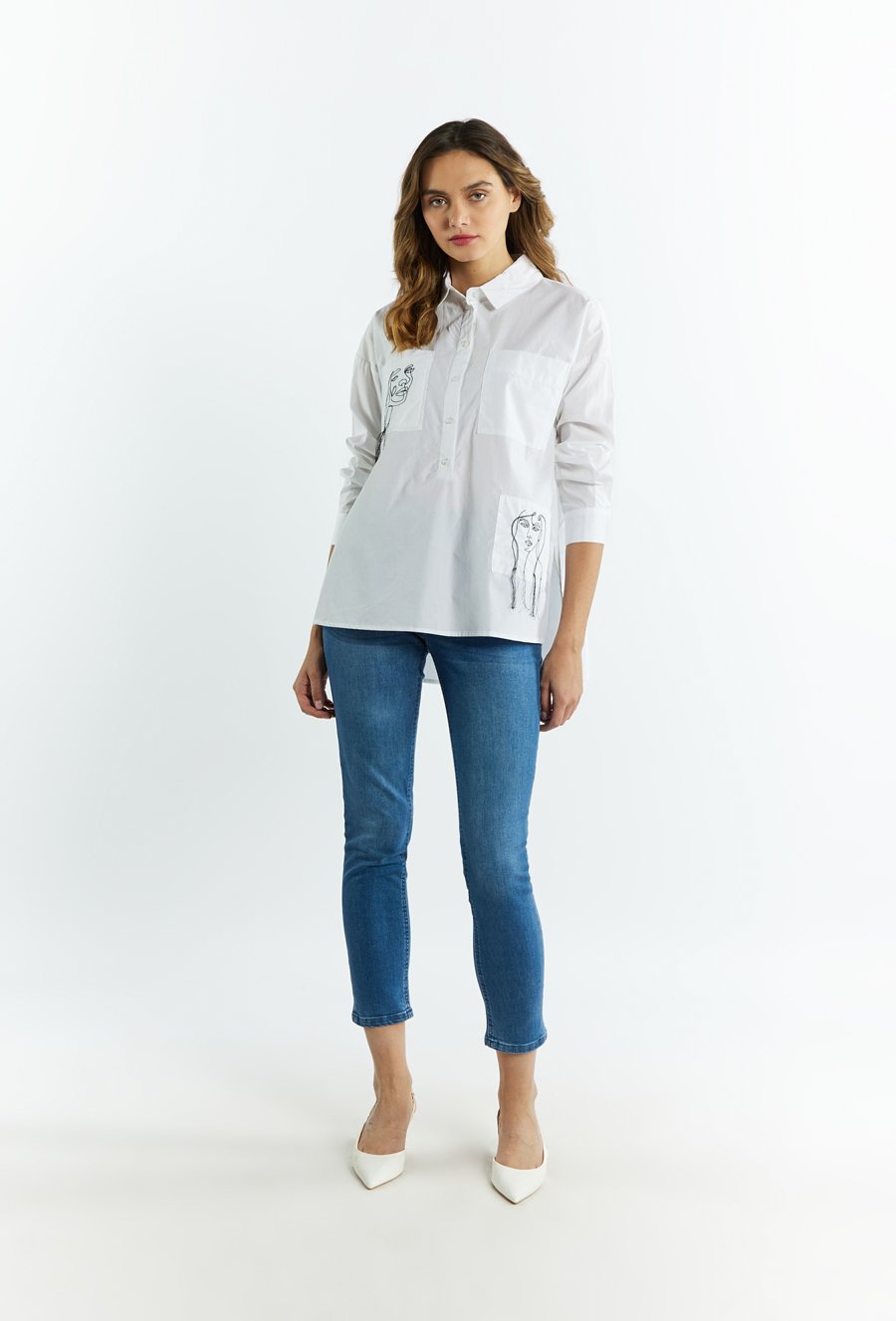 Koszula damska z haftami