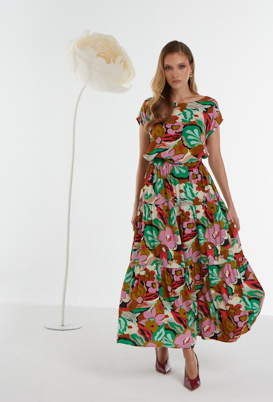 Wiskozowa sp&oacute;dnica  maxi