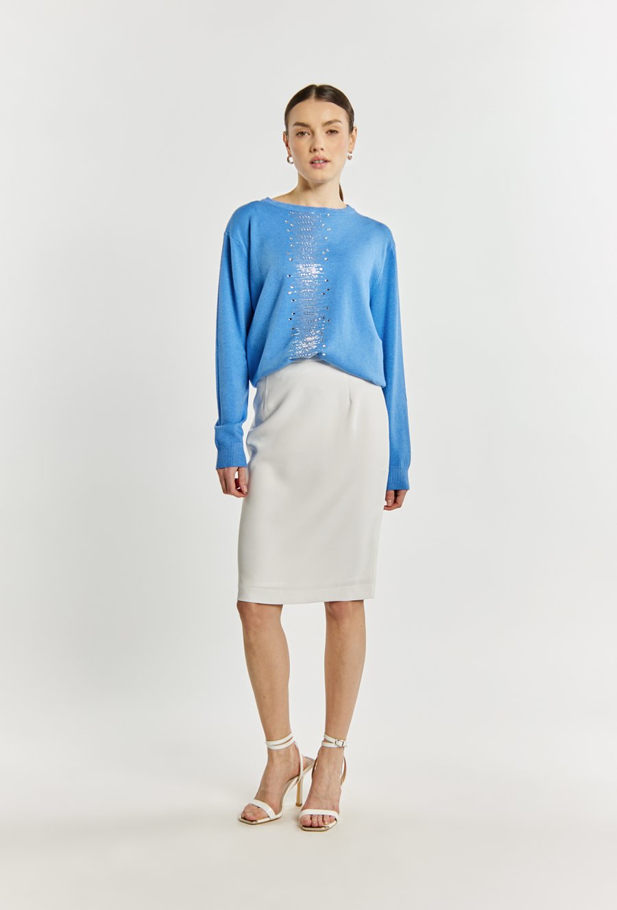 Sweter damski z dżetami