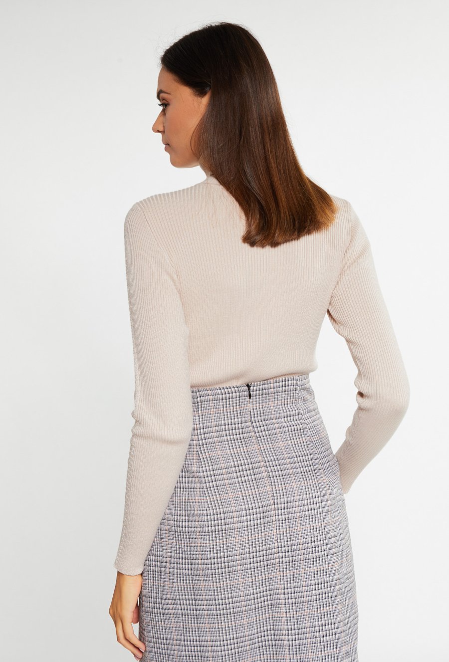 Dopasowany golf w prążki