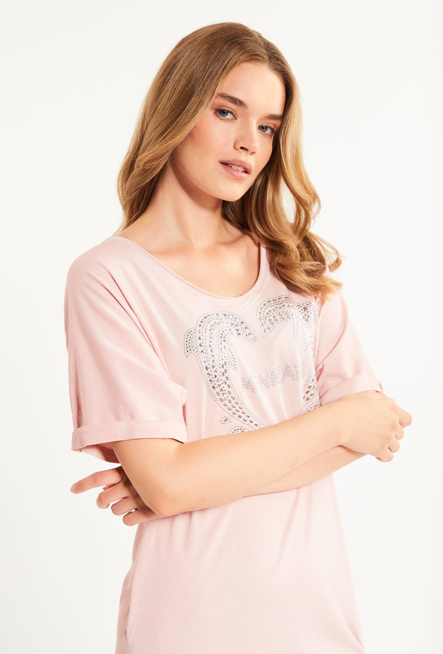 Bawełniana sukienka z kr&oacute;tkim rękawem