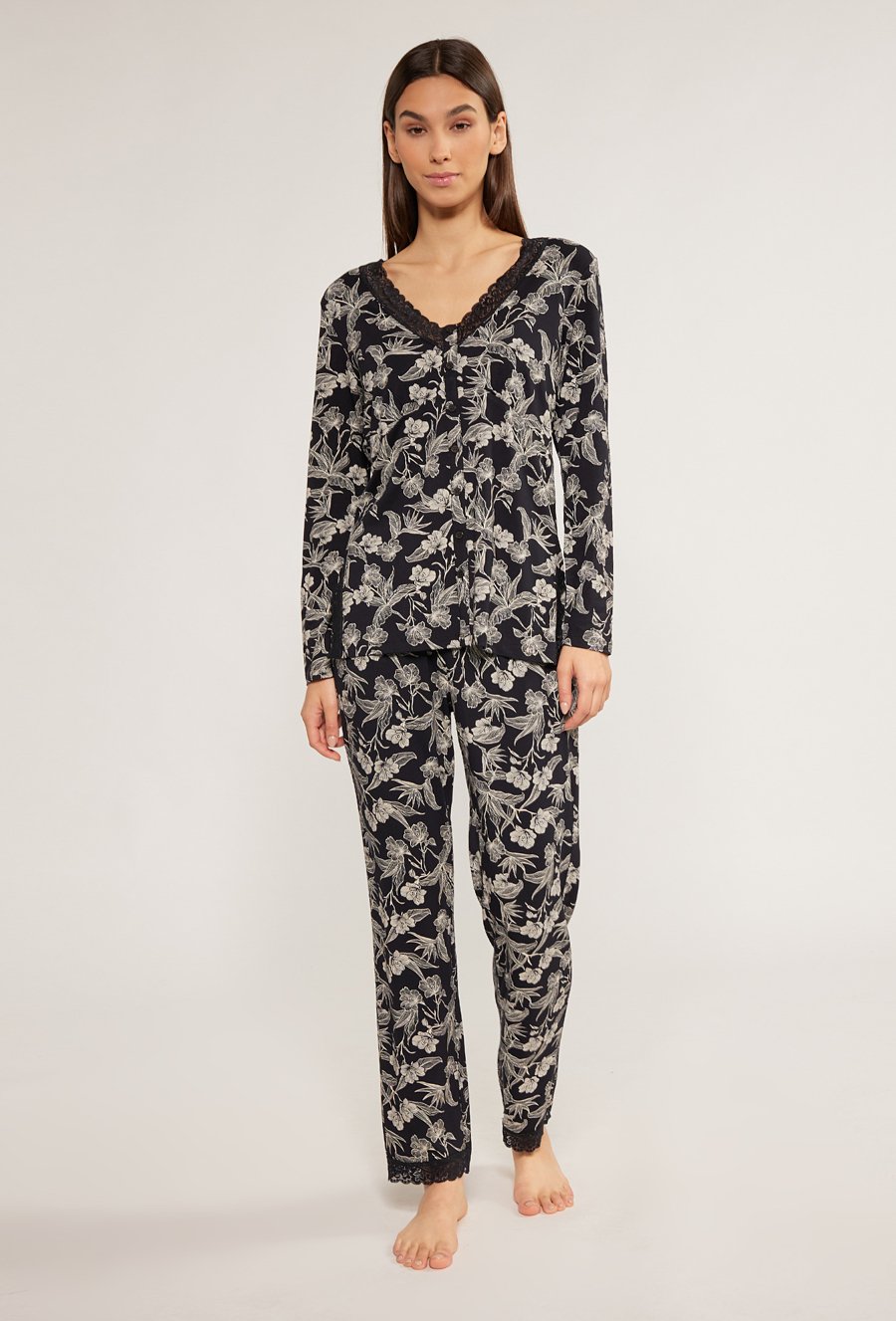 Wzorzysta koszula od piżamy