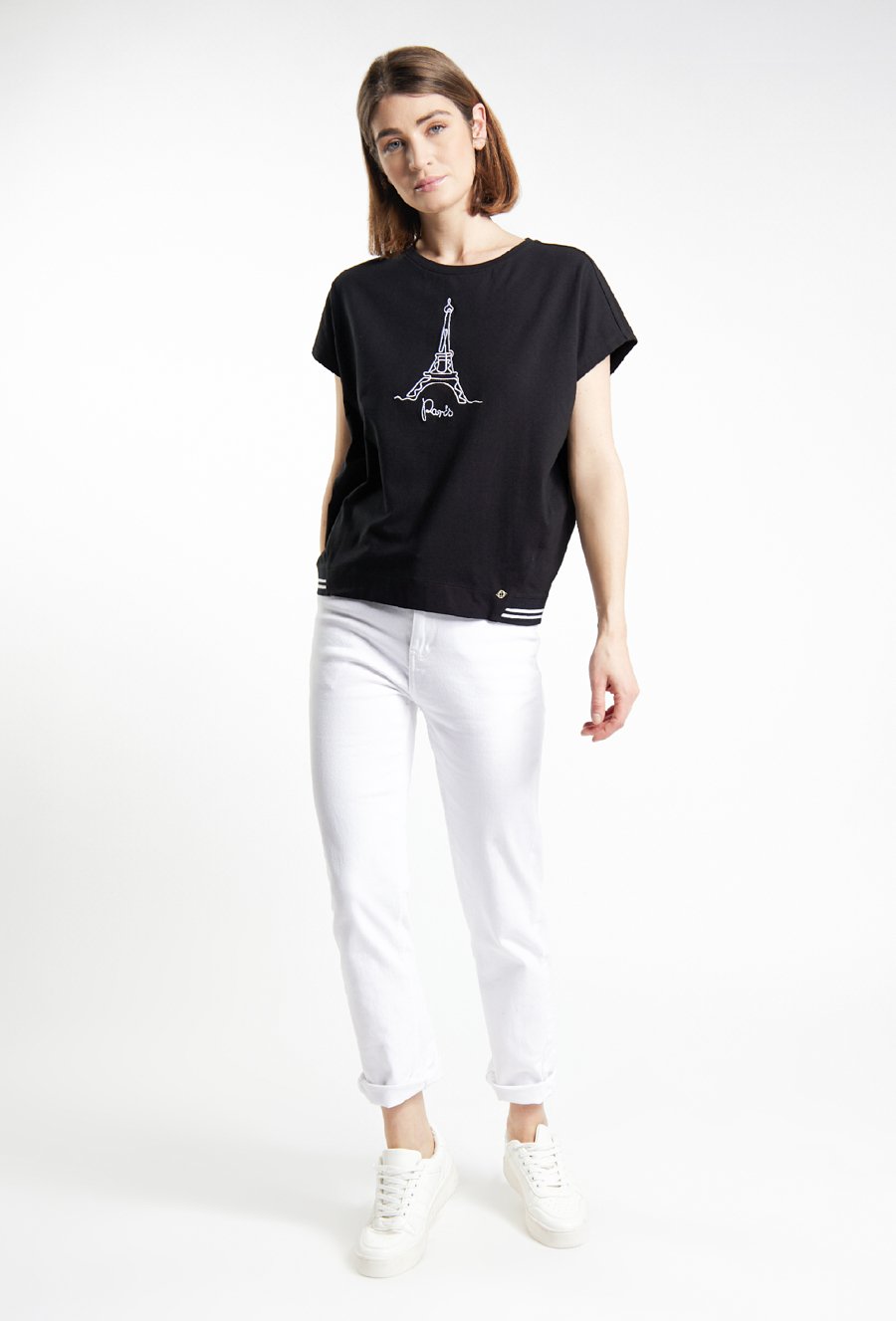 T-shirt damski z nadrukiem Paris