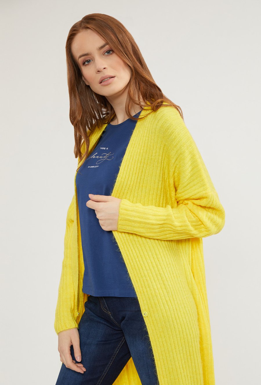 Kardigan damski w prążki