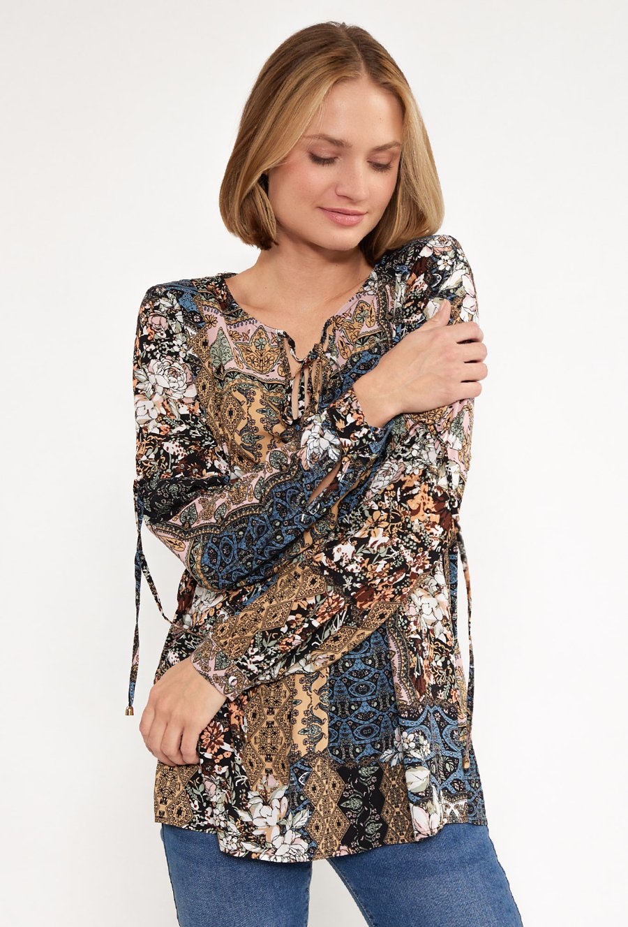 Wzorzysta bluzka damska