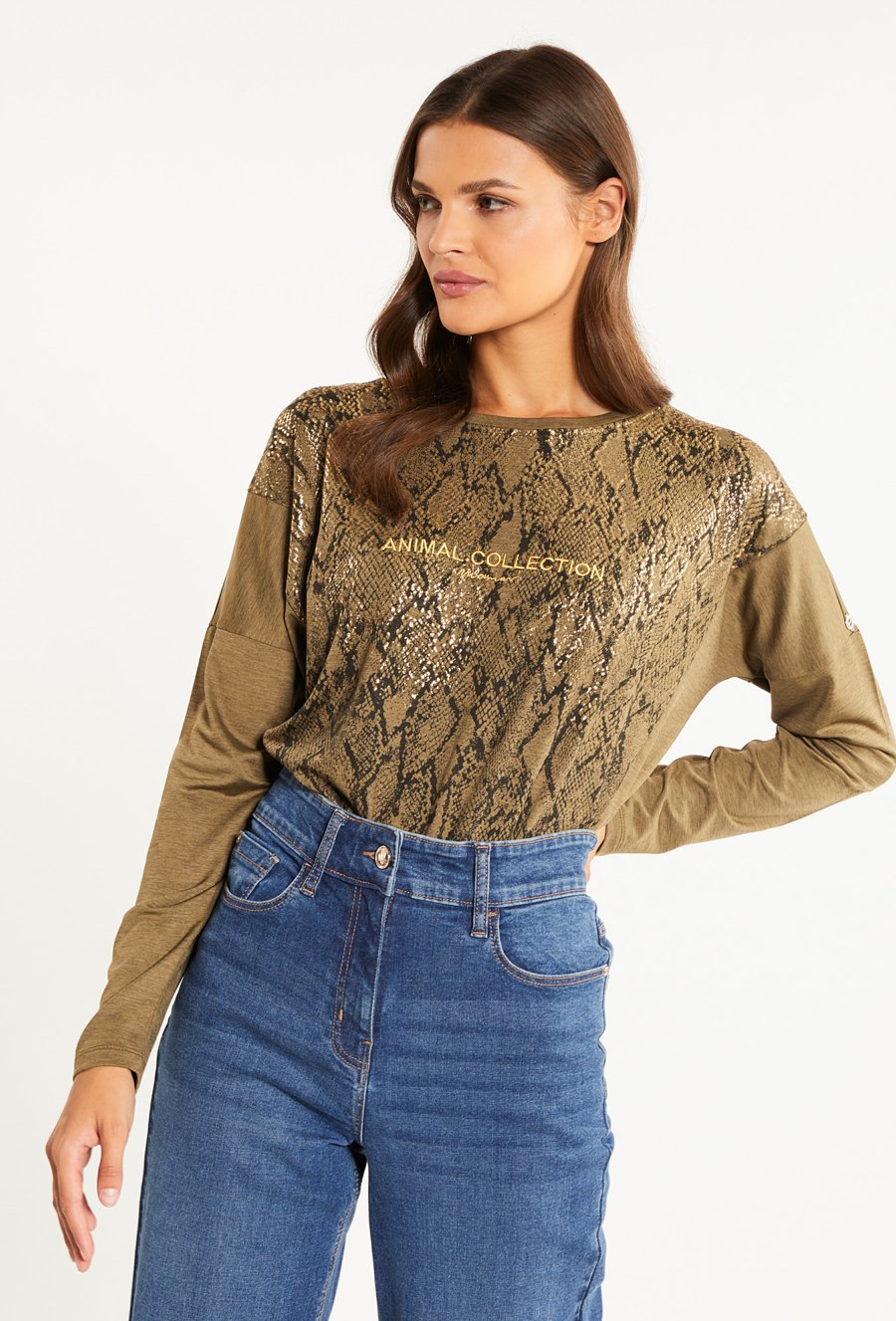 Bluzka z wężowym wzorem