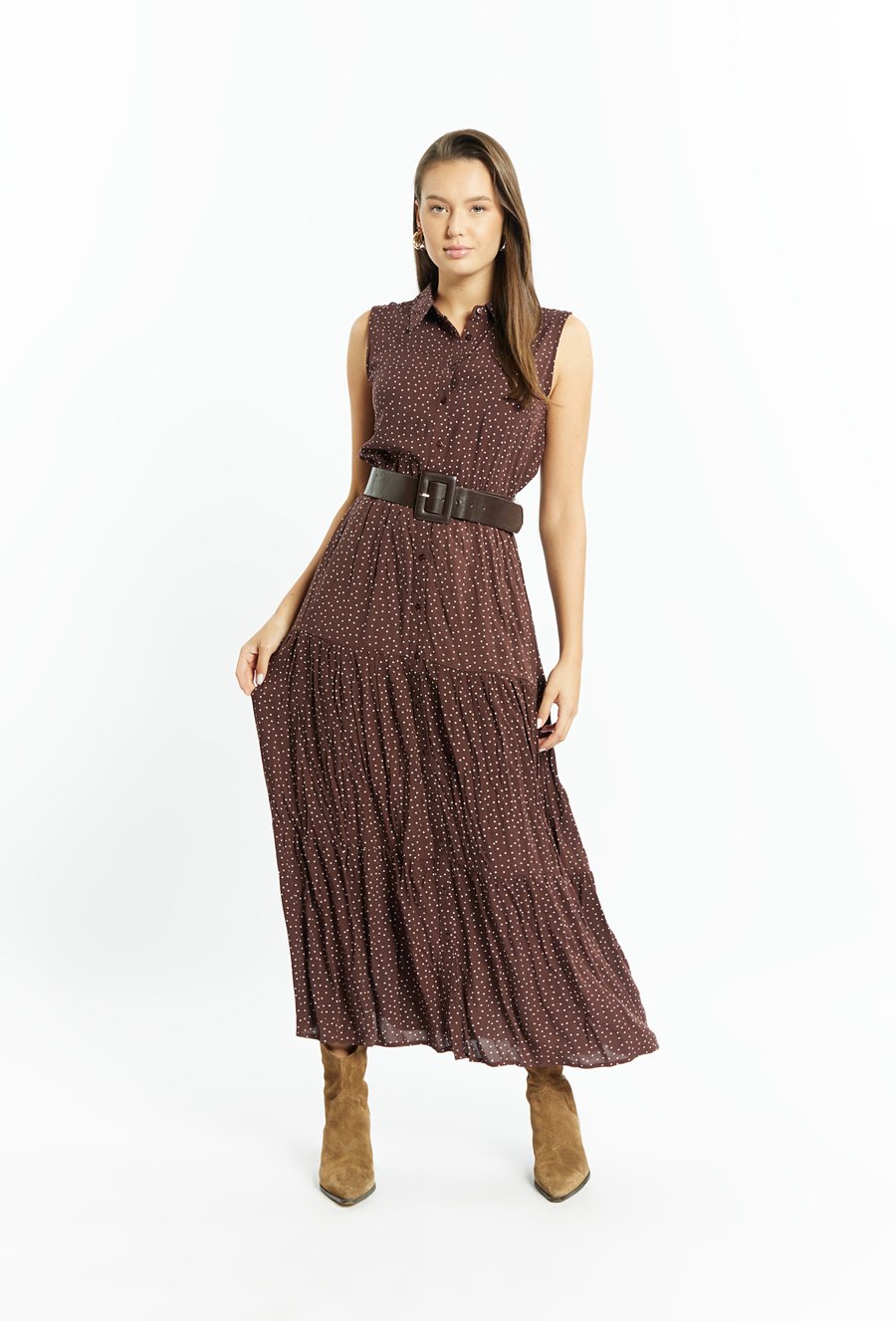 Sukienka damska z paskiem