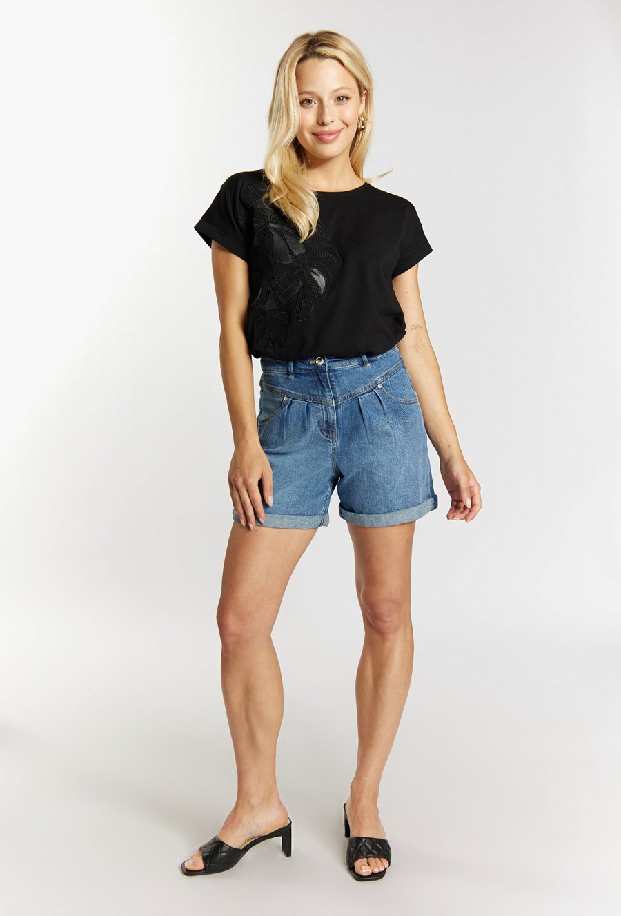 Bawełniany t-shirt z wzorem