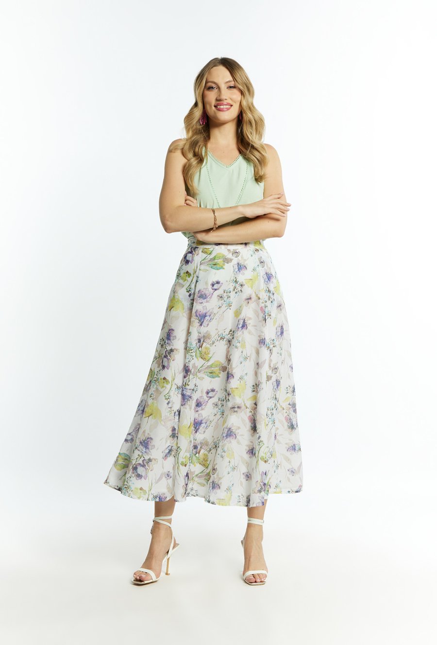 Rozkloszowana sp&oacute;dnica midi