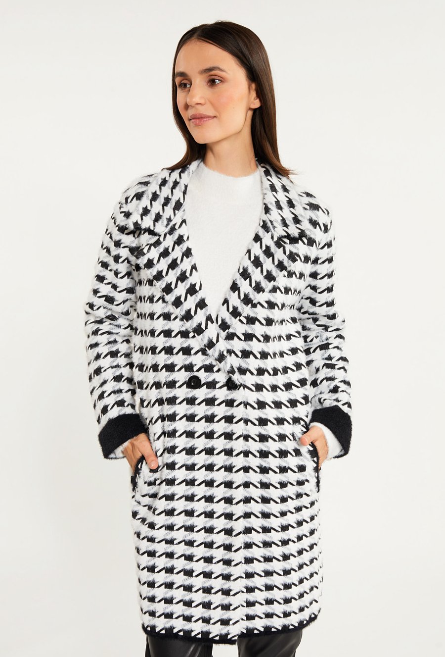 Sweter płaszczowy damski