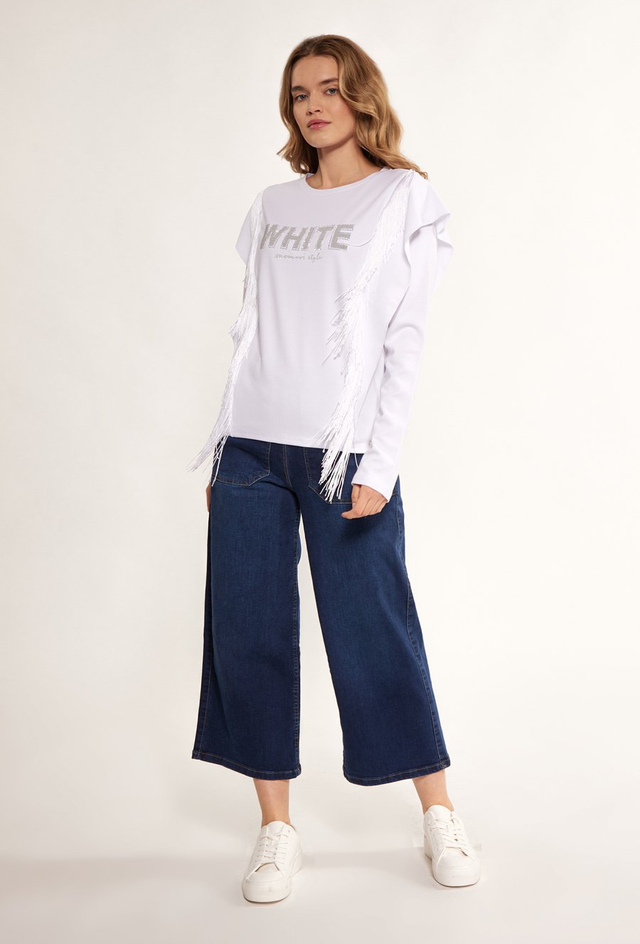 Bluza z ozdobnymi frędzlami