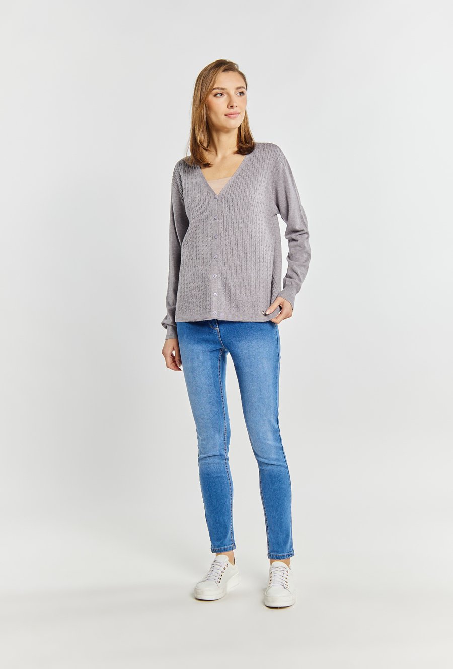 Rozpinany sweter damski