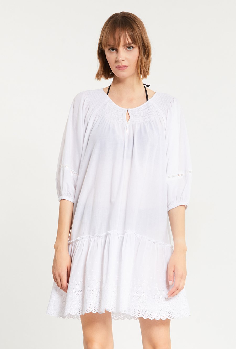 Pareo damskie z falbaną