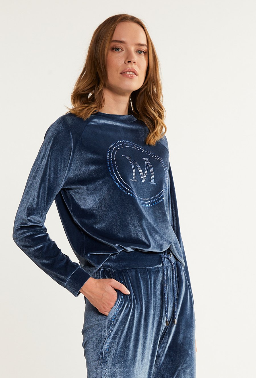 Welurowe spodnie damskie