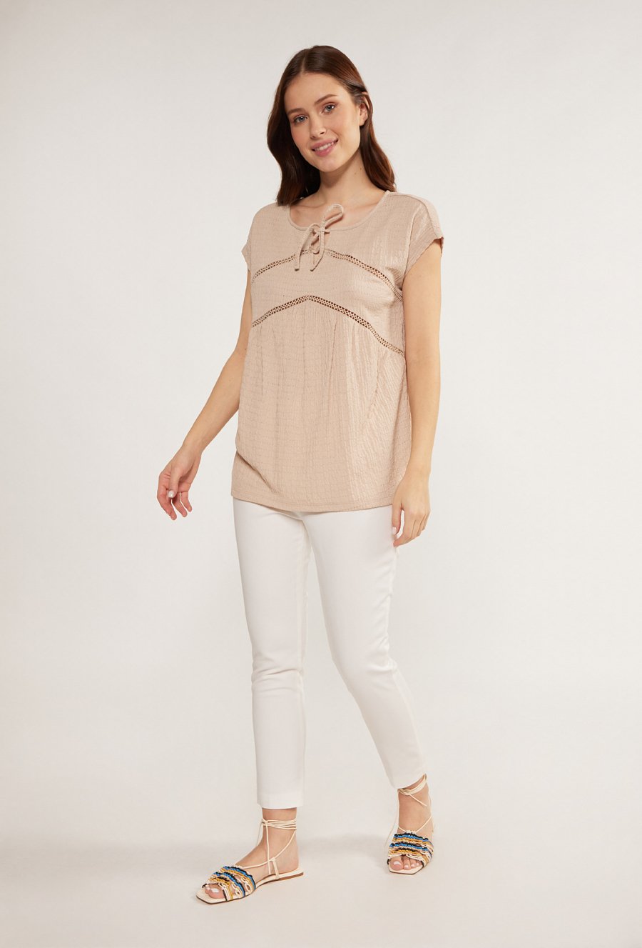 Bluzka damska z wiązaniem