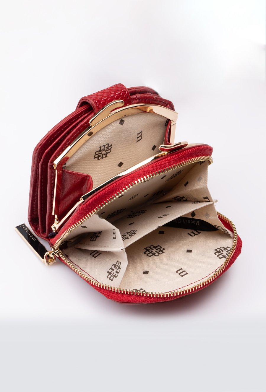 Mały sk&oacute;rzany portfel damski