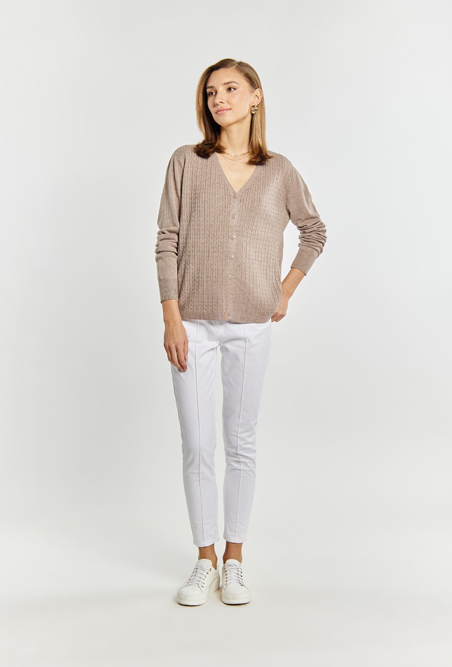 Rozpinany sweter damski