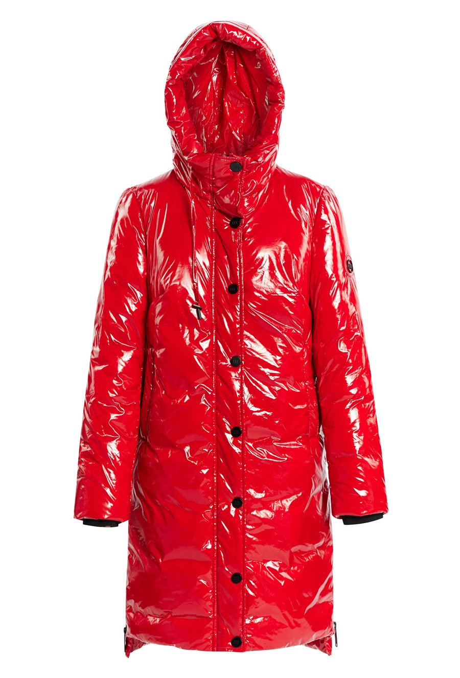 Błyszczący płaszcz damski