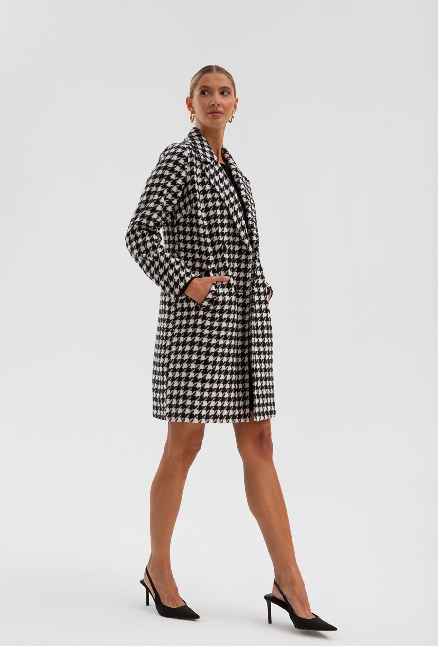 Płaszcz w pepitkę