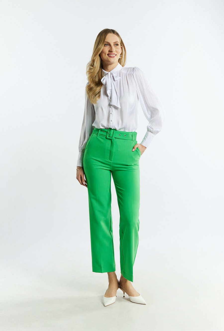 Bluzka damska z wiązaniem