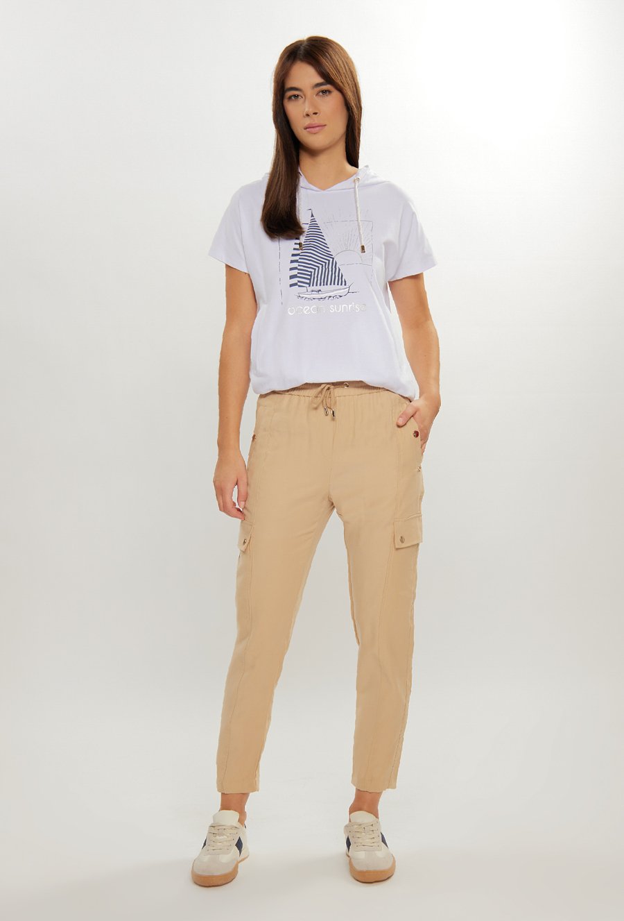 Materiałowe spodnie damskie