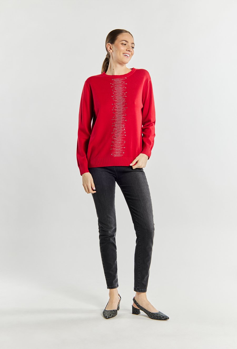 Sweter damski z dżetami