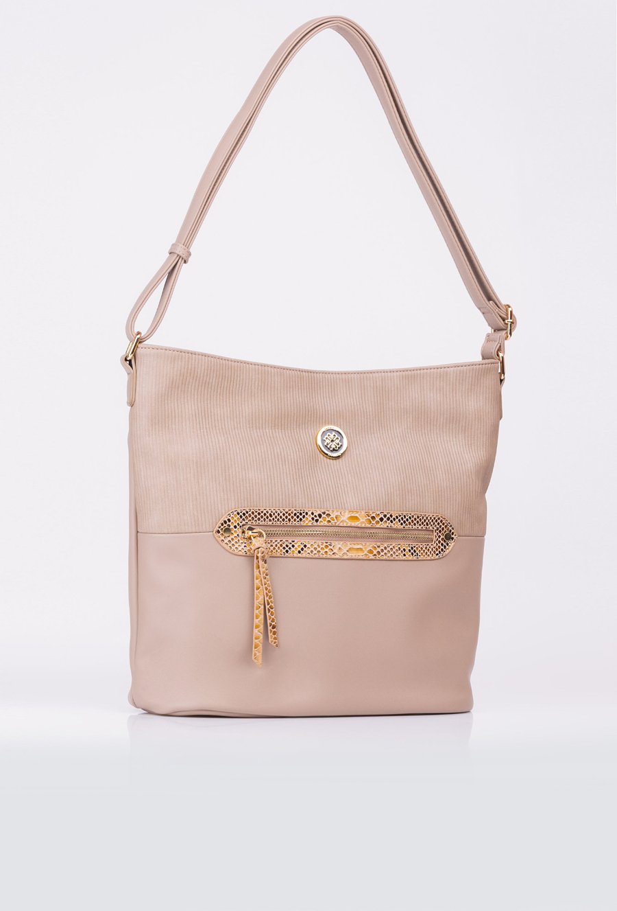 Torba damska z plisowanym panelem