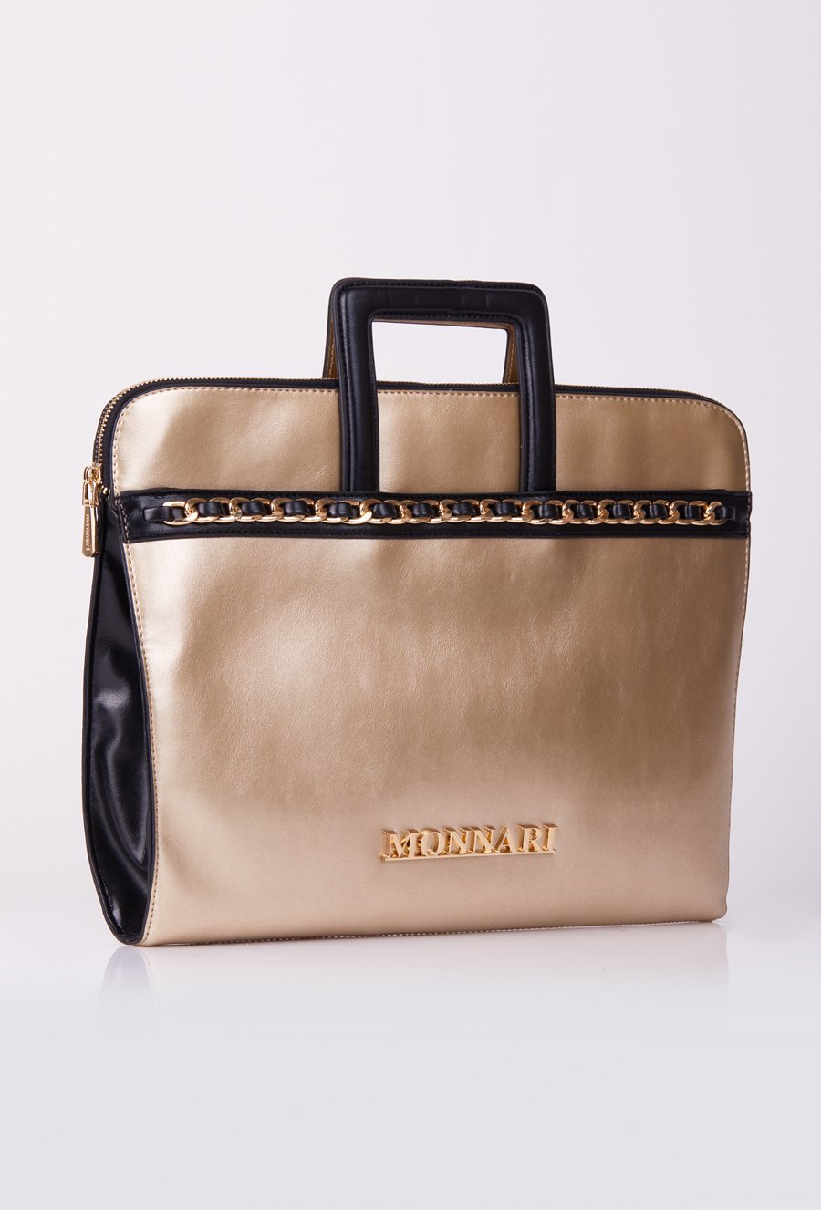 Torebka na laptopa z ozdobnym łańcuchem