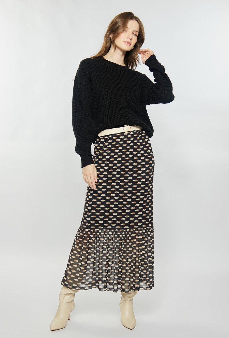 Wzorzysta sp&oacute;dnica midi