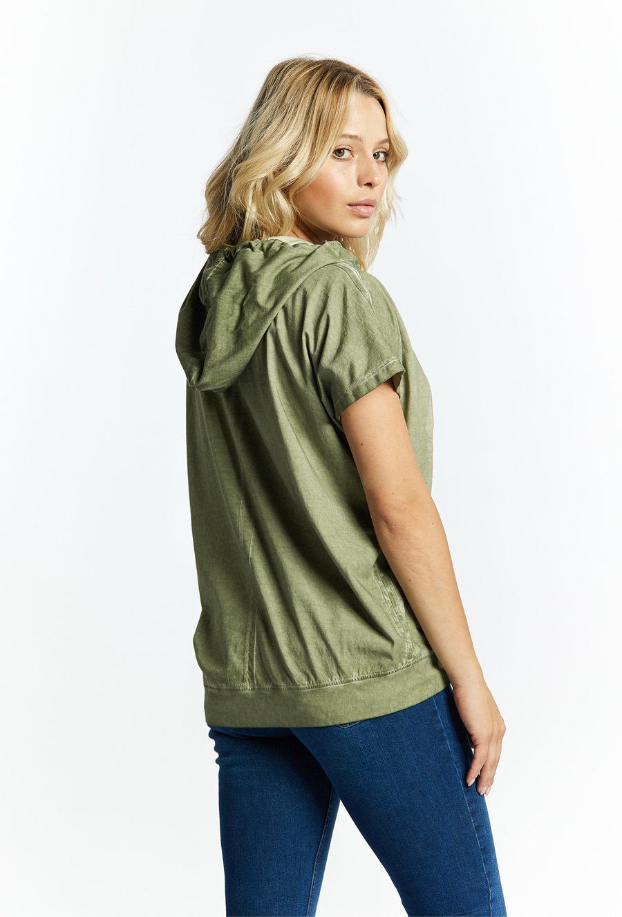 Bawełniany t-shirt z kapturem