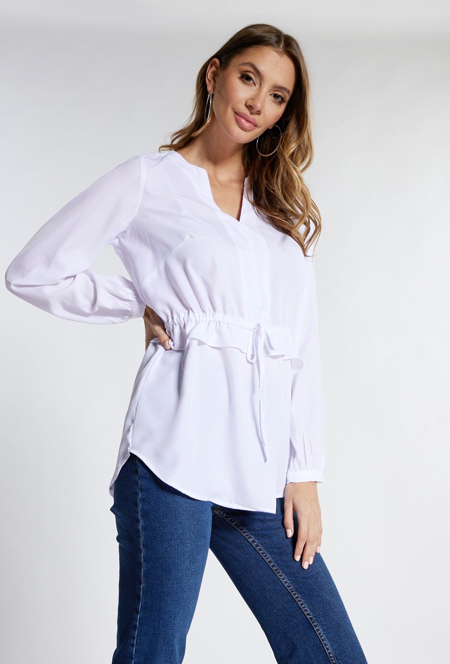 Koszula ze ściągaczem w talii