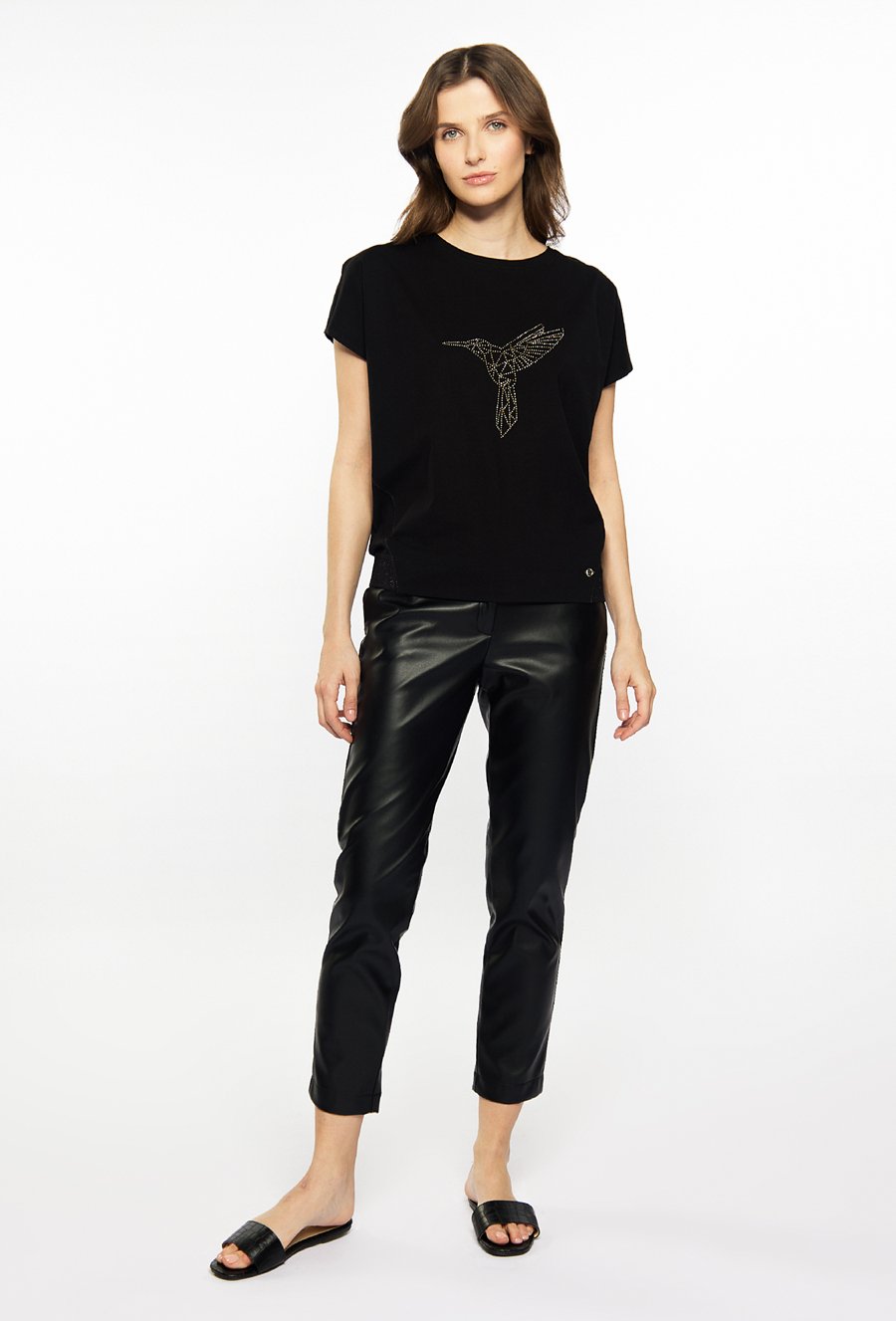 T-shirt z cekinowym wzorem