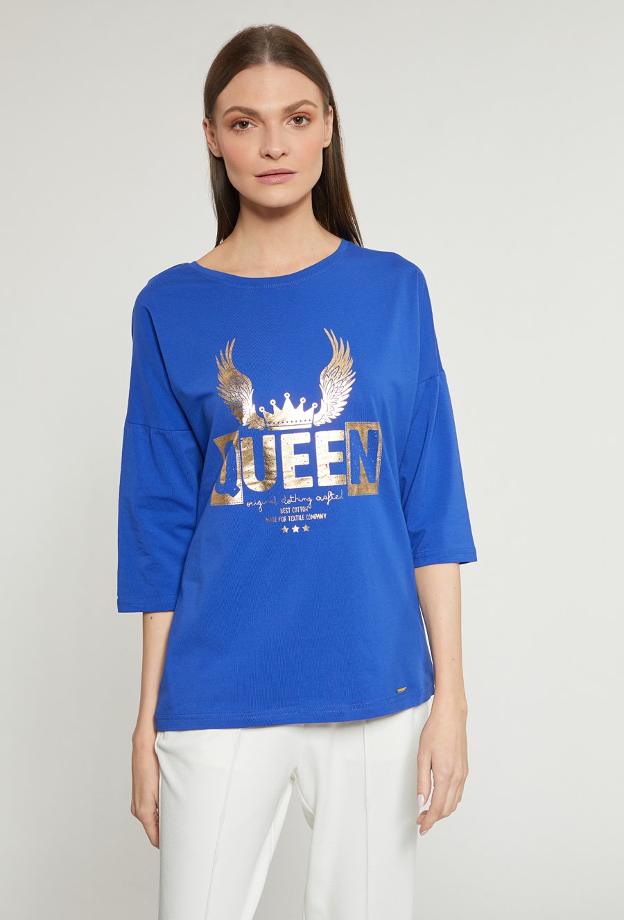 T-shirt damski z napisem Queen